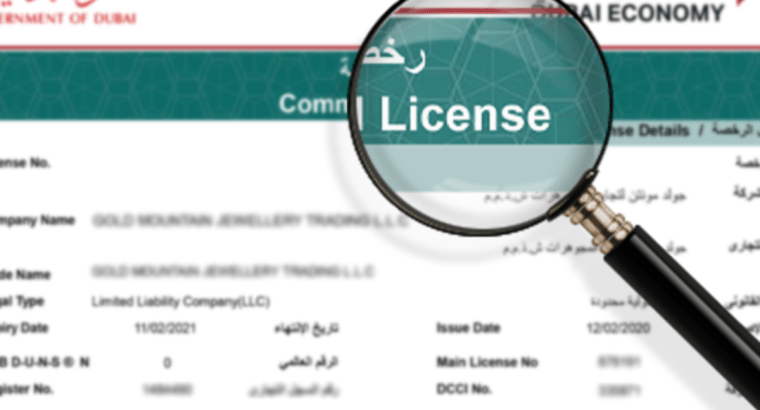 Well established trade license for sale in Dubai
